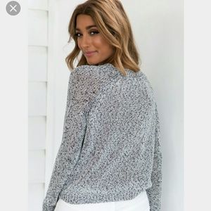 Mura boutique grey knit sweater small