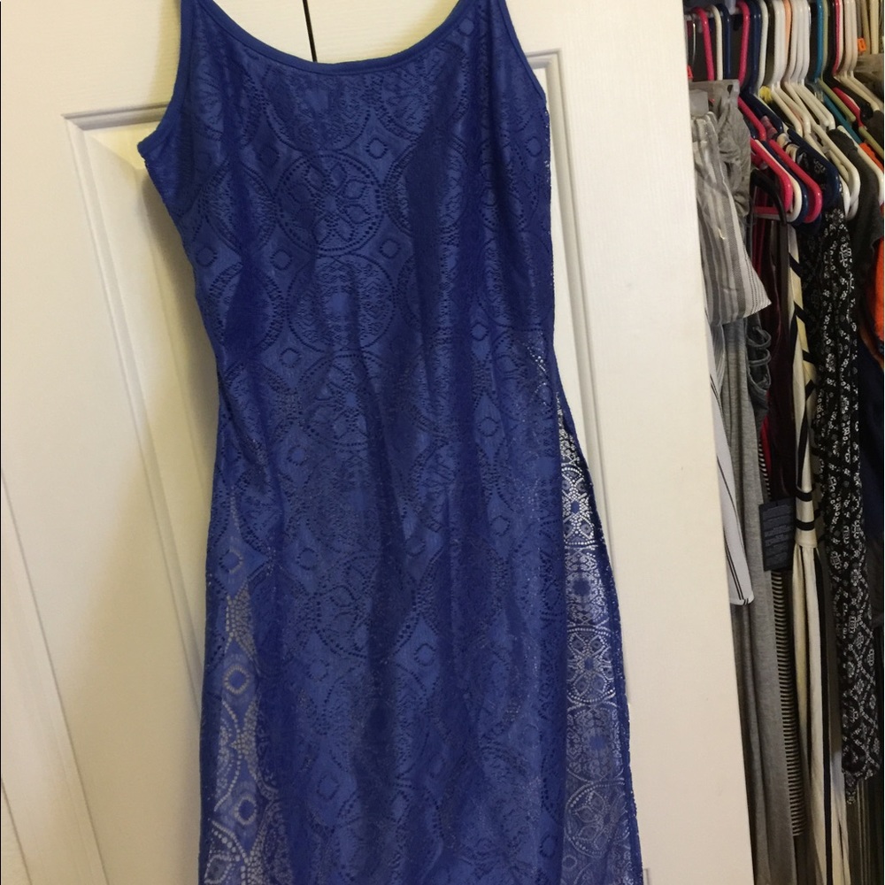 Blue cover up dress