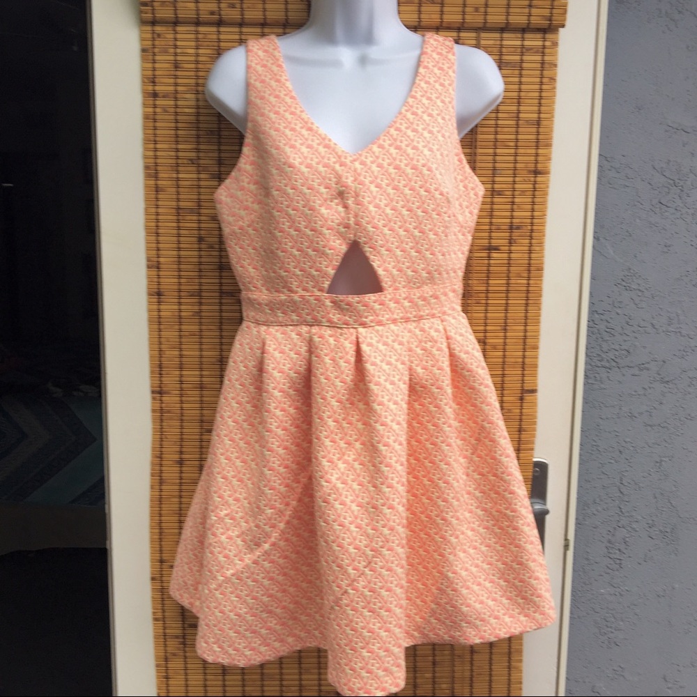 Pale pink and white puffy dress