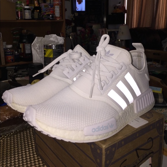 Triple White NMDs size 12 - Picture 7 of 8