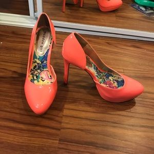 Bright peach Madden Girl Heels