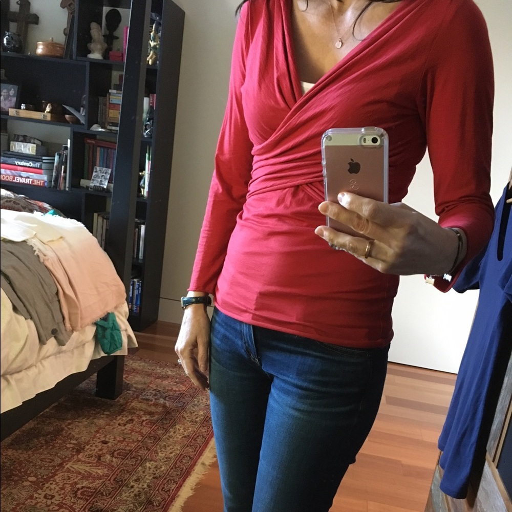 Velvet t-shirt blouse