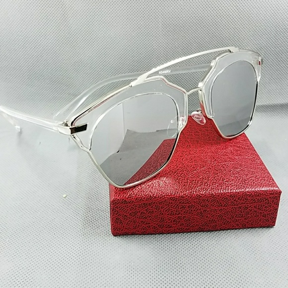 NEW ROUND CAT STYLE MIRROR UNISEX SUNGLASSES - Picture 1 of 2