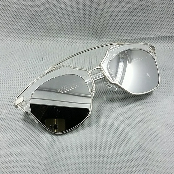 NEW ROUND CAT STYLE MIRROR UNISEX SUNGLASSES - Picture 2 of 2