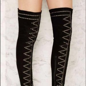 Jeffrey Campbell Cienega Studded Over-Knee Boot