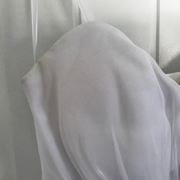 !! SOLD !! La Femme White High Low Dress - Picture 6 of 7