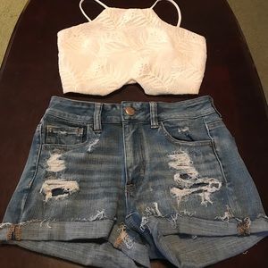 American eagle denim shorts