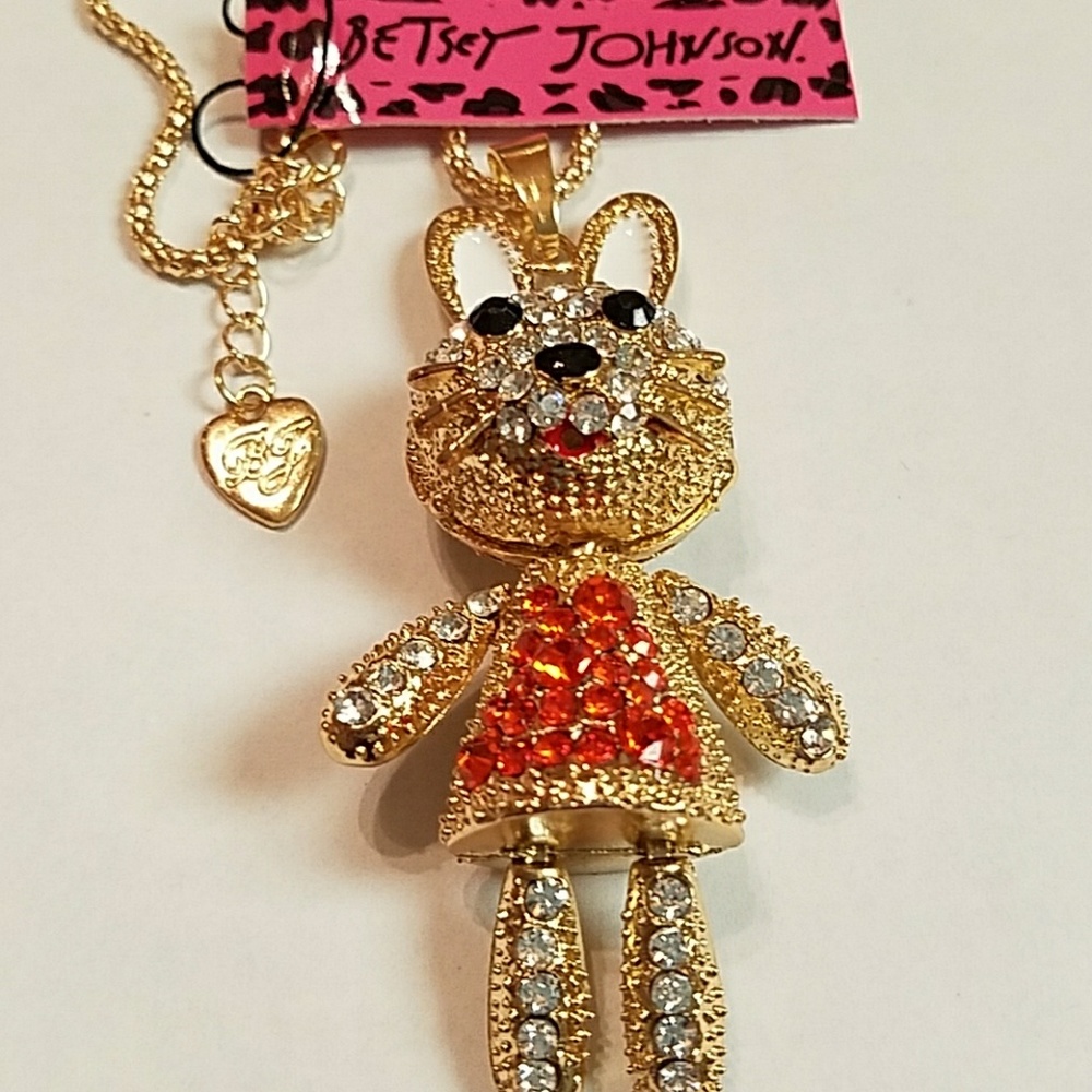 Gorgeous Crystal bunny necklace