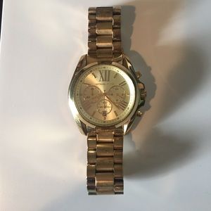 Unisex Bradshaw gold watch with gold face