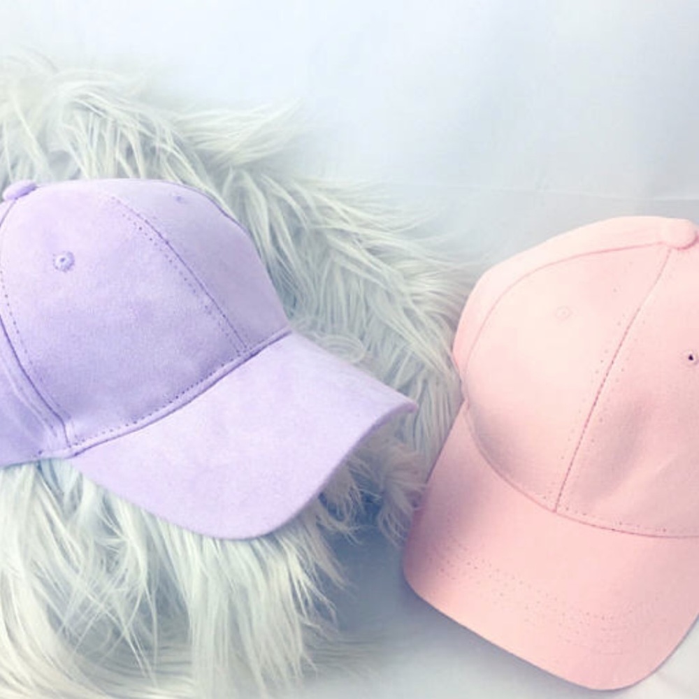 Light Lavender Purple Vegan Suede Dad Cap - Picture 2 of 3