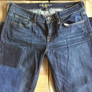 Lucky brand Charlie skinny jeans patchwork 6 28