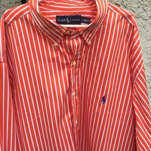 Ralph Lauren Orange and white dress shirt