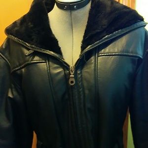 ** LAST PRICE DROP BEFORE DONATING **LEATHER COAT
