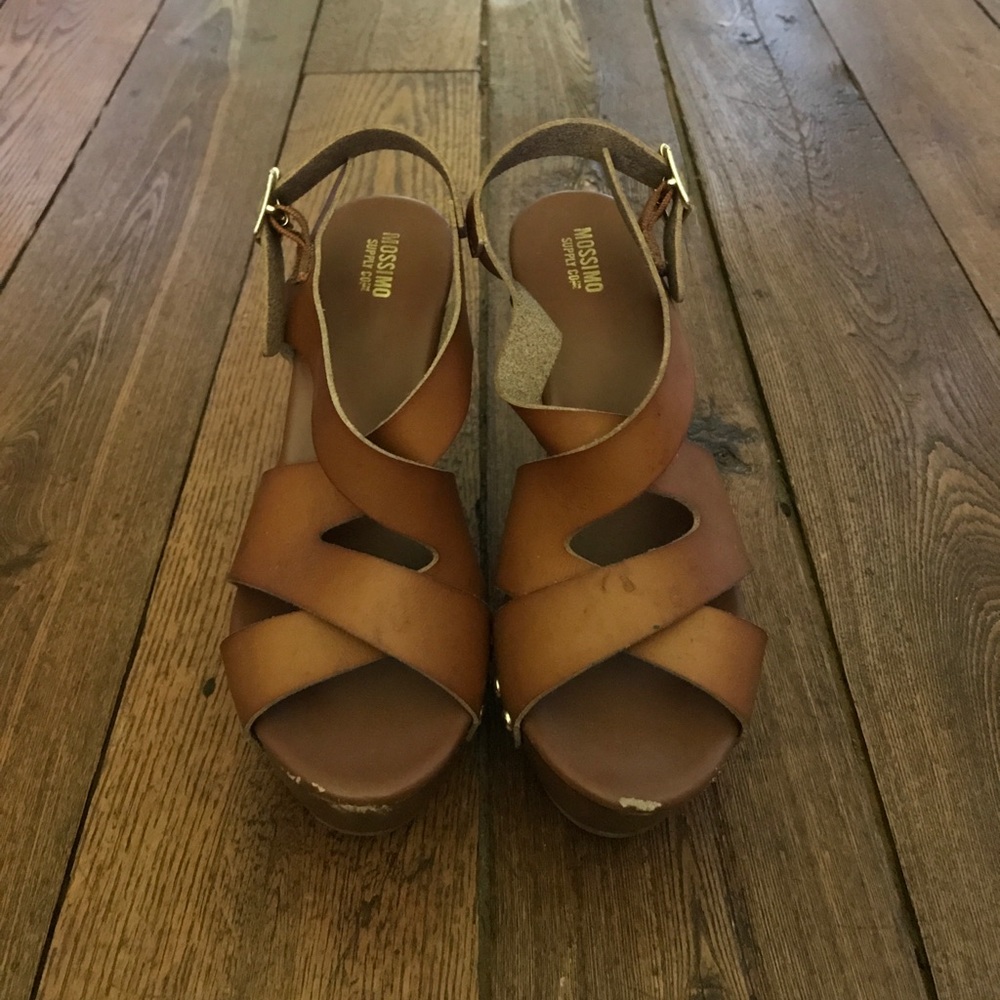 Brown boho heels