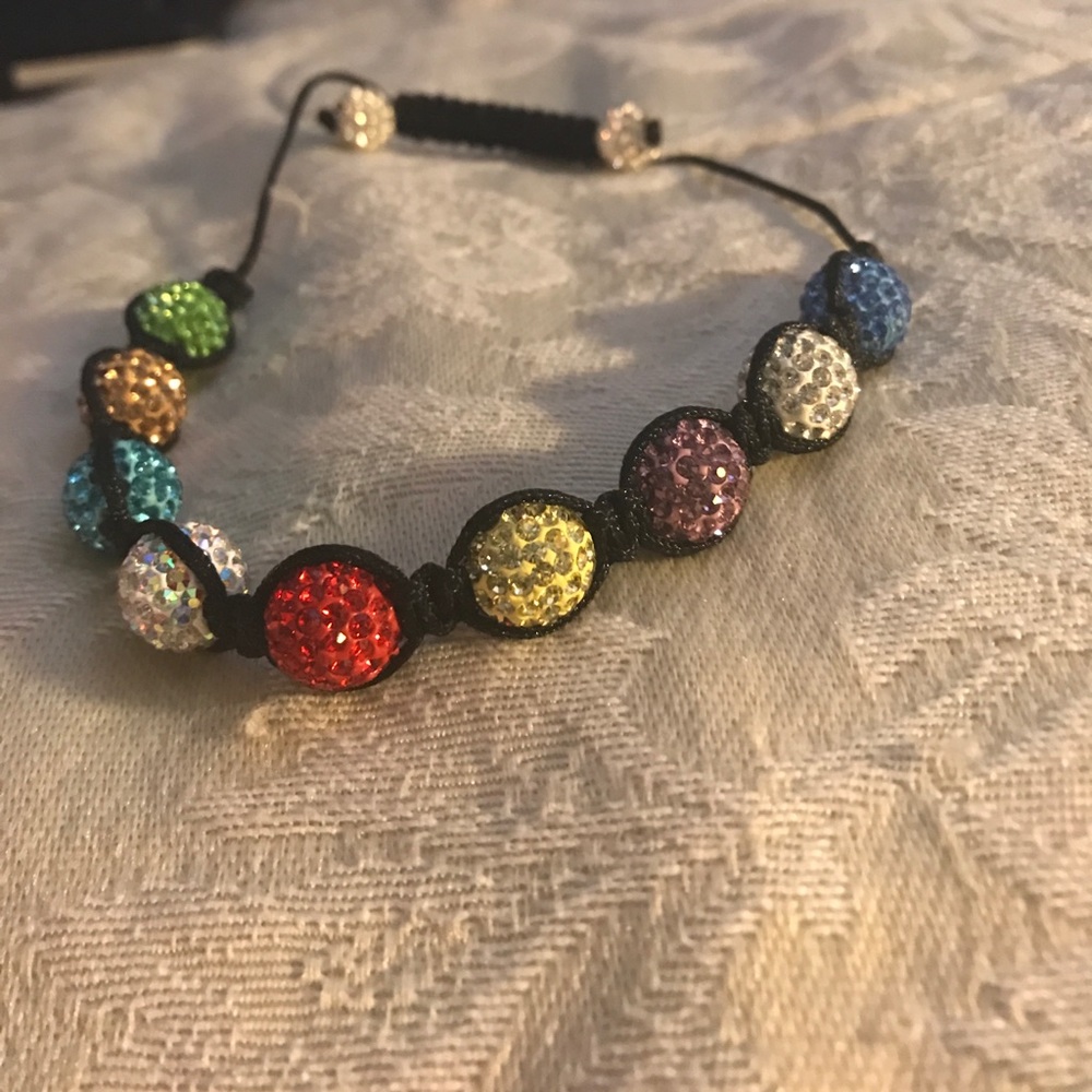 colorful shamballa bracelet