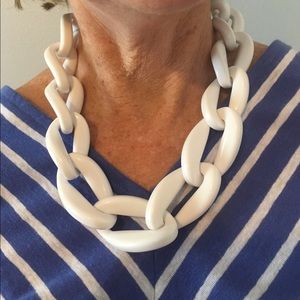 J.Crew White Oval Link Necklace