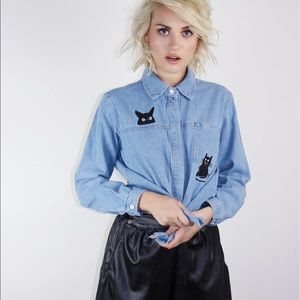 Kitty Denim Blouse