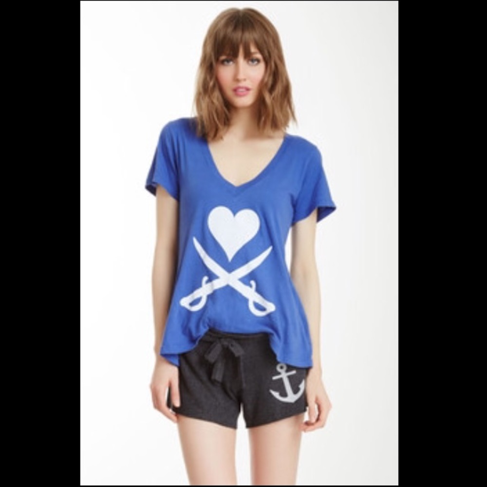 Wildfox Couture Cross My Heart Hip V-Neck Tee