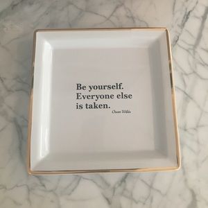 Pottery barn oscar Wilde ceramic quote tray