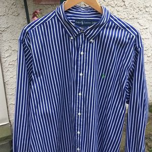 Ralph Lauren blue and white striped dress shirt
