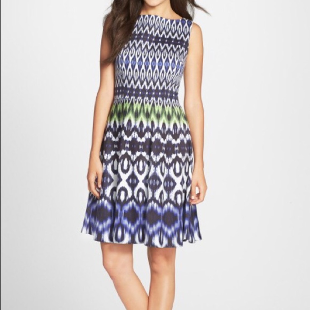 Maggy London fit & flare cotton sateen dress