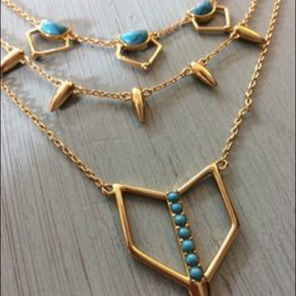 Stella & Dot layering necklace and matching ring.