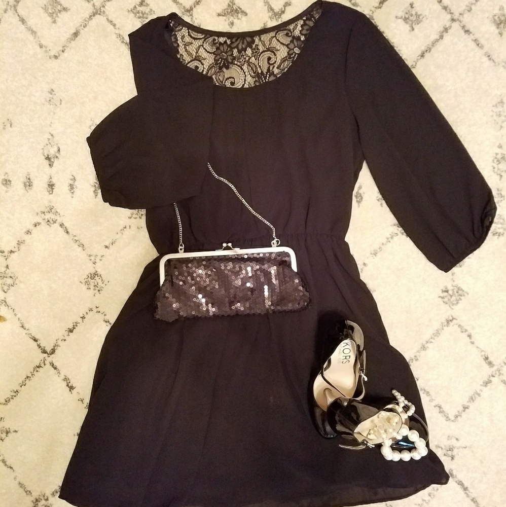 Little black dress with FREE clutch