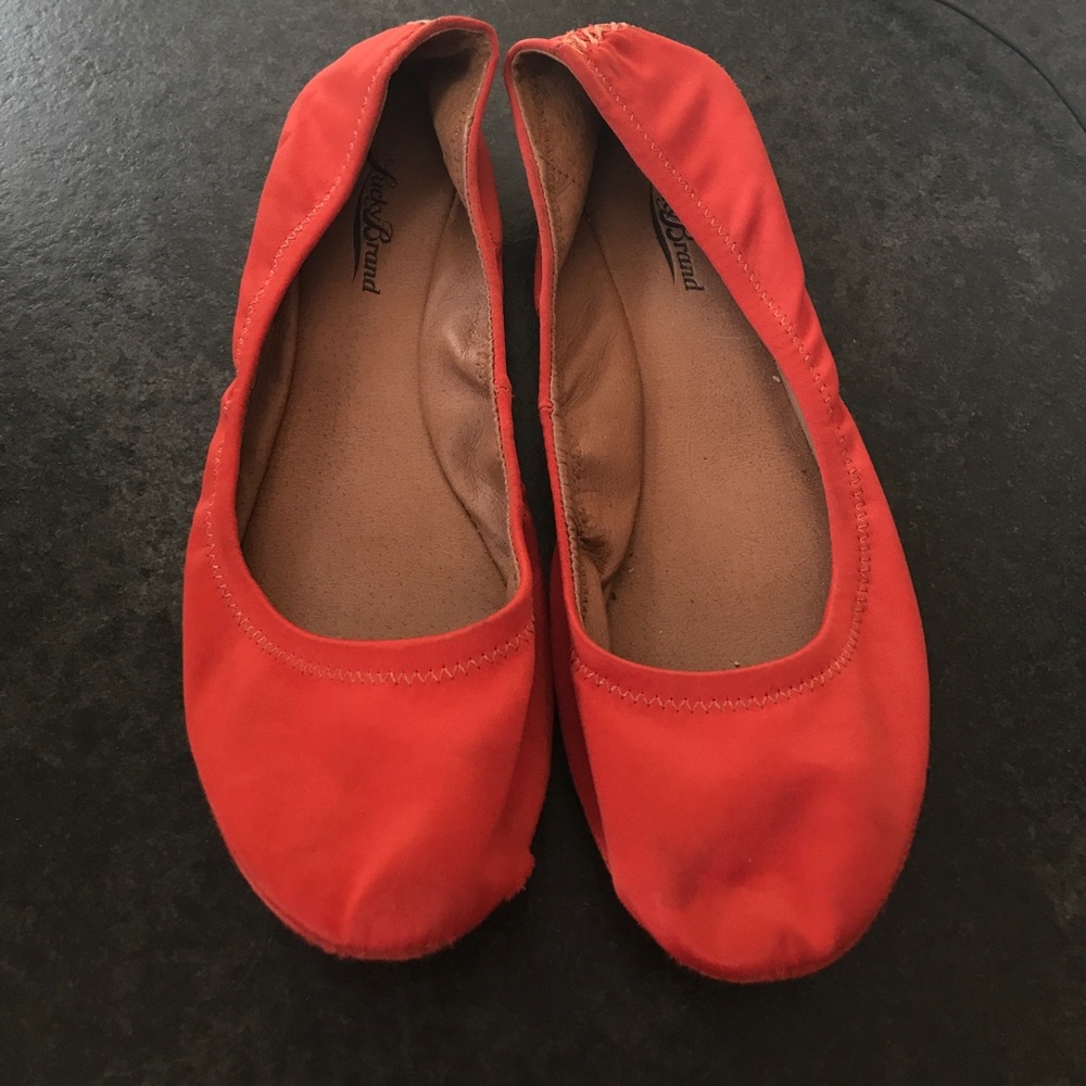 Red orange Lucky Brand Flats