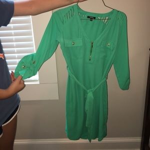 Emerald green 3/4 sleeve dress