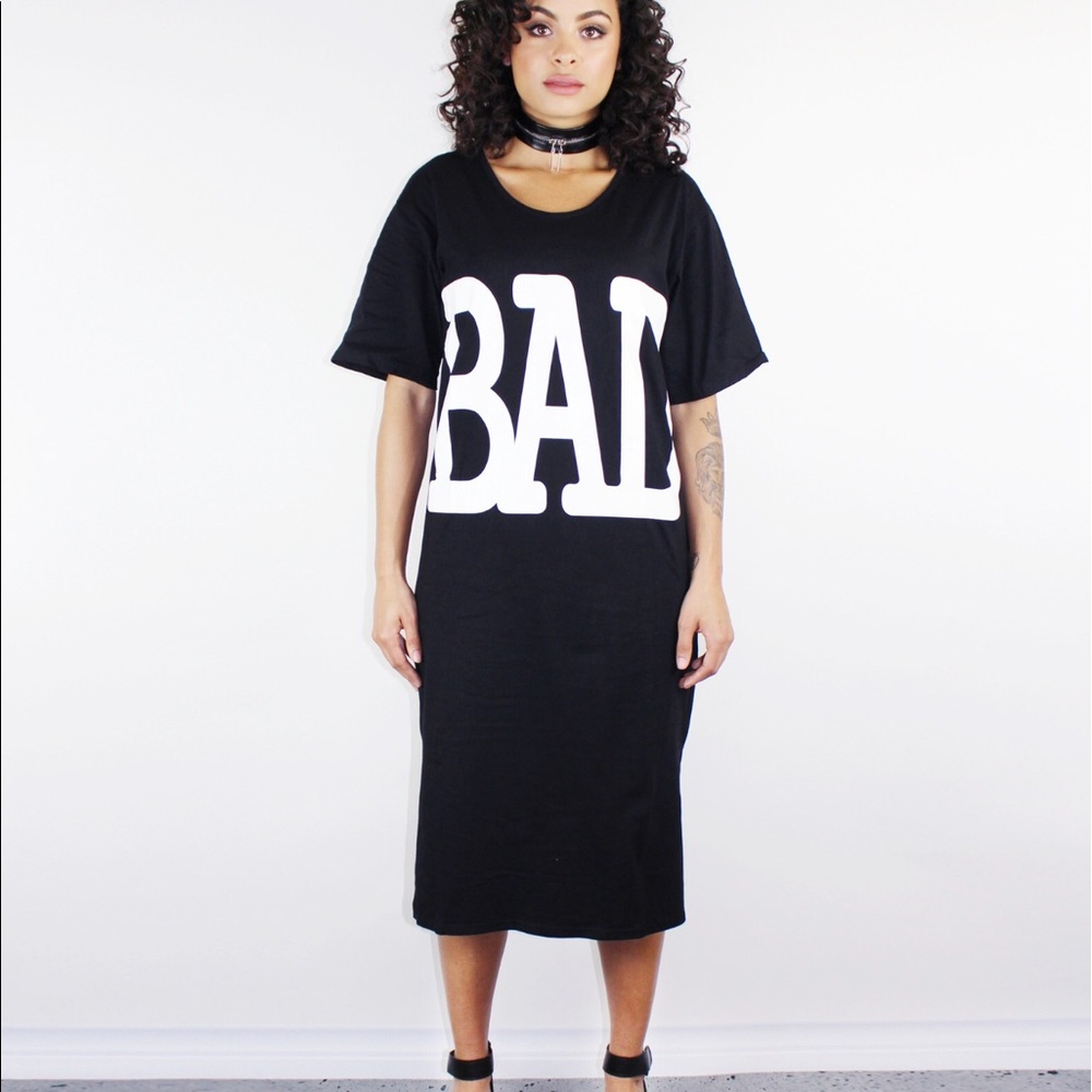***LAST ONE***  Long Graphic T-shirt Dress