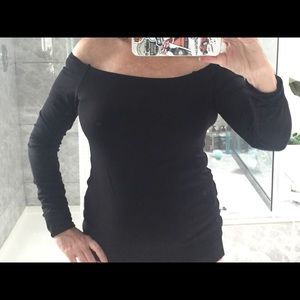 Black off the shoulder top