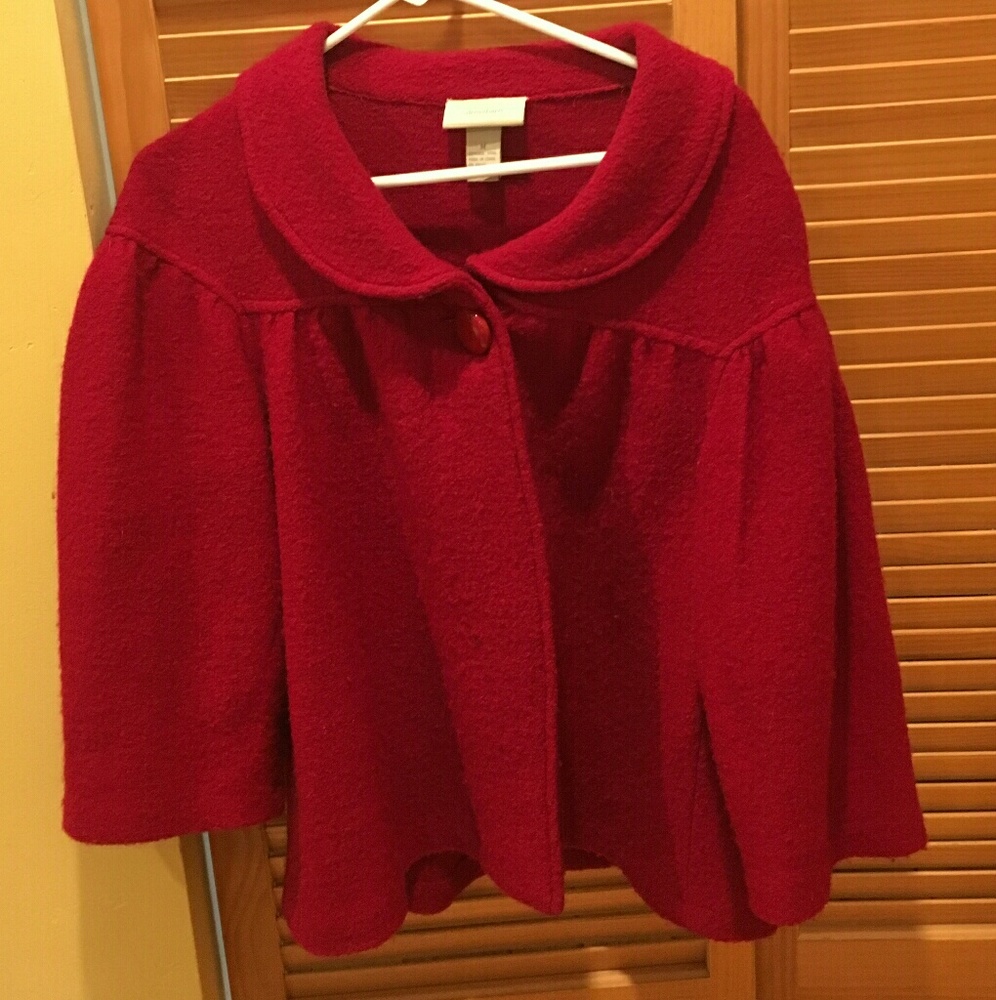 Retro short wool jacket.  Marked M but altered S