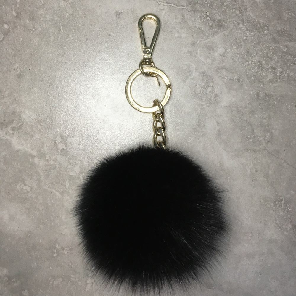 Michael Kors fur pom keychain bag purse charm