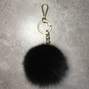 Michael Kors fur pom keychain bag purse charm