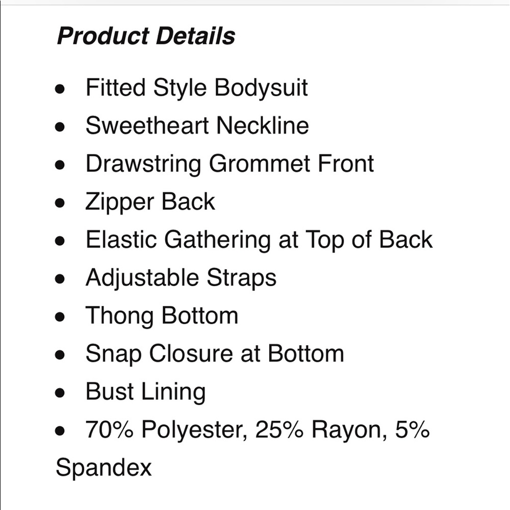 ๐ 1 left!! Geneva Lace Up Grommet Bodysuit - Picture 7 of 8