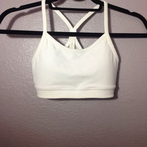 Lululemon Flow Y Sports Bra, White, Size 2