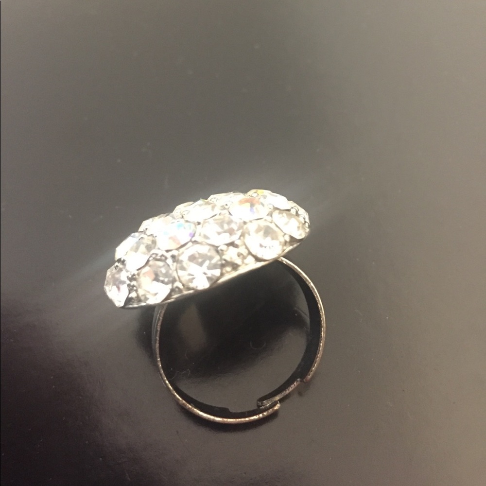 Rhinestone adjustable ring - Picture 2 of 2