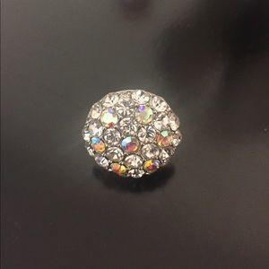 Rhinestone adjustable ring