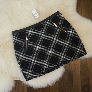 Black White  Gray Mini Skirt