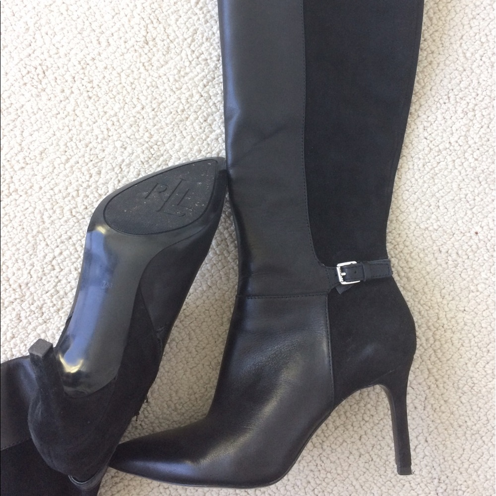 Ralph Lauren black high boots
