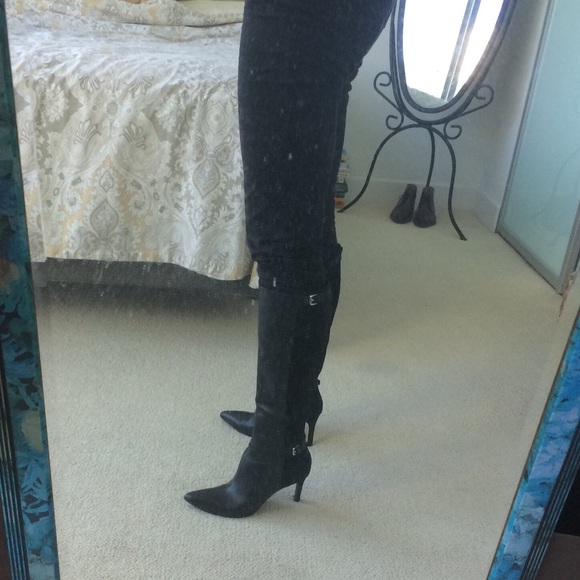 Ralph Lauren black high boots - Picture 2 of 3