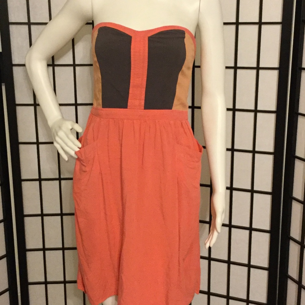 Xhilaration strapless colorblock dress