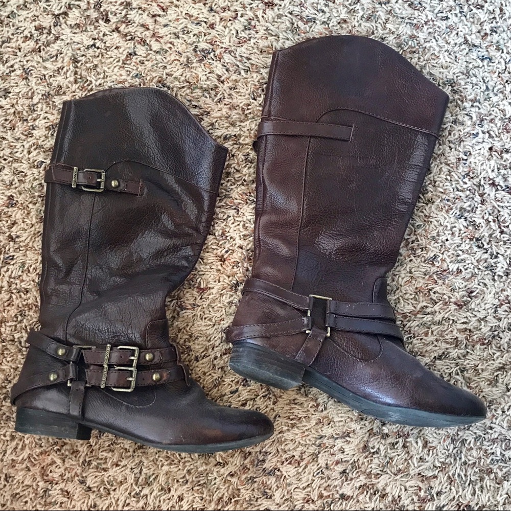 Gianni Bini brown leather riding boots