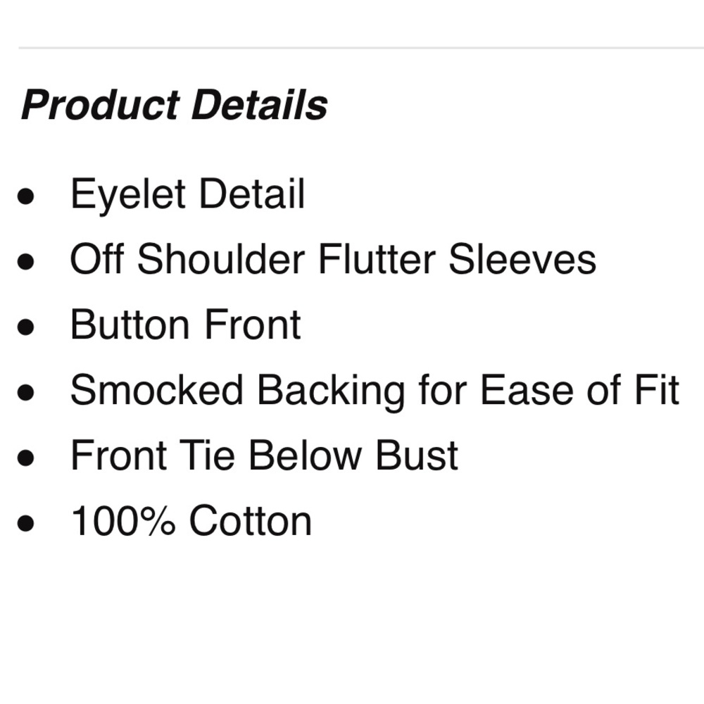 Coachella Eyelet Sleeve Drop Crop Top - Picture 5 of 6