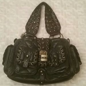 Original Betsey Johnson Bag Black Leather/Padlock