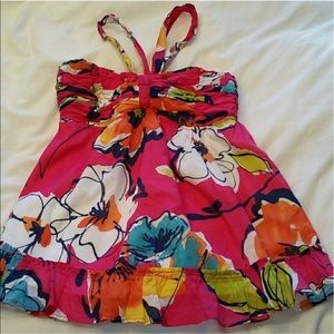 {HOLLISTER}  STRAPLESS FLORAL TOP