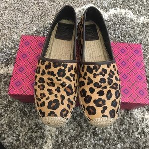 Tory Burch Leopard Print espadrilles. Size 8