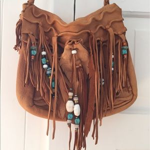 💥 Free People NWOT Leather Fringe Purse