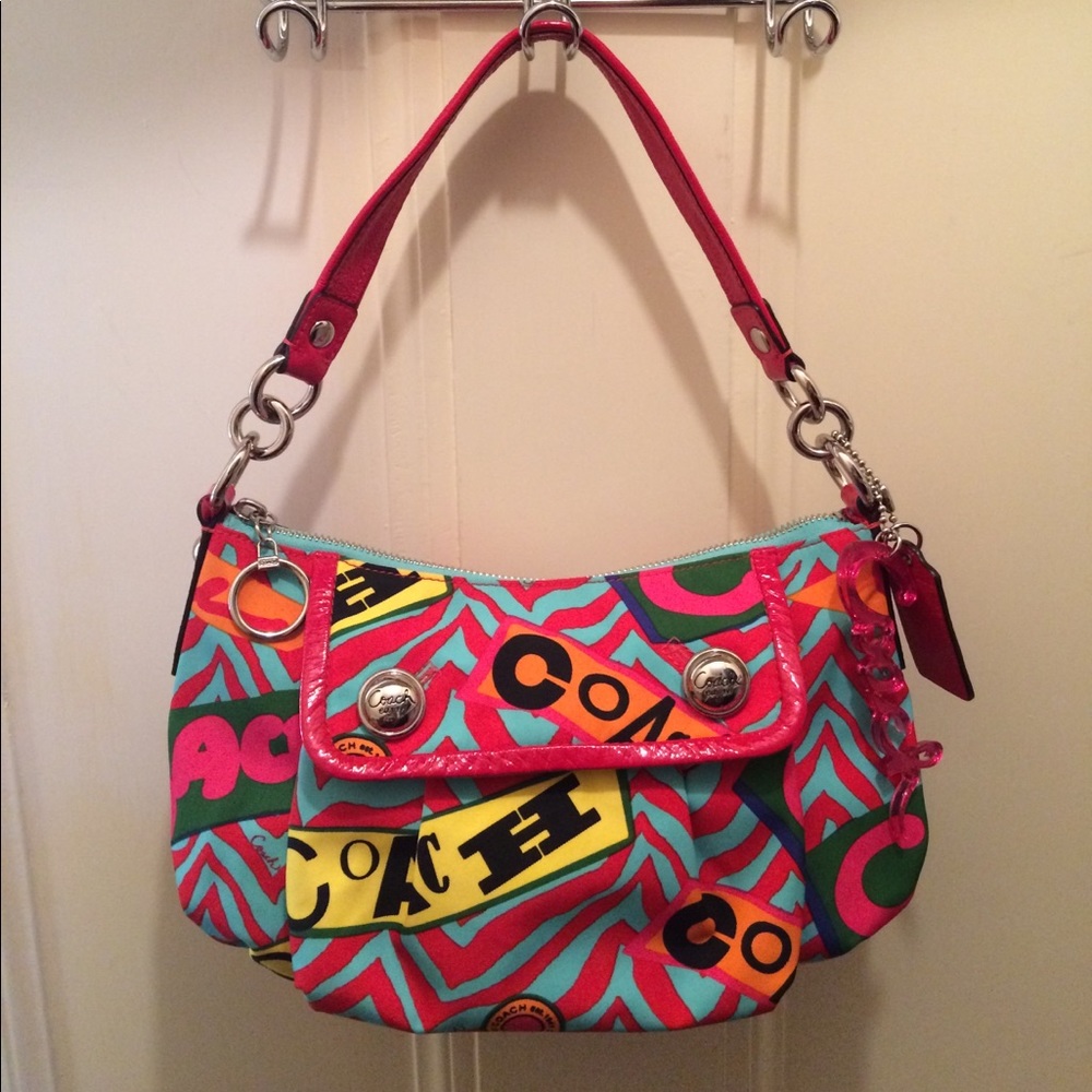 New Coach Patterned Multi-Color Handbag
