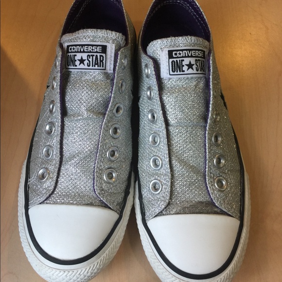 silver sparkly chucks